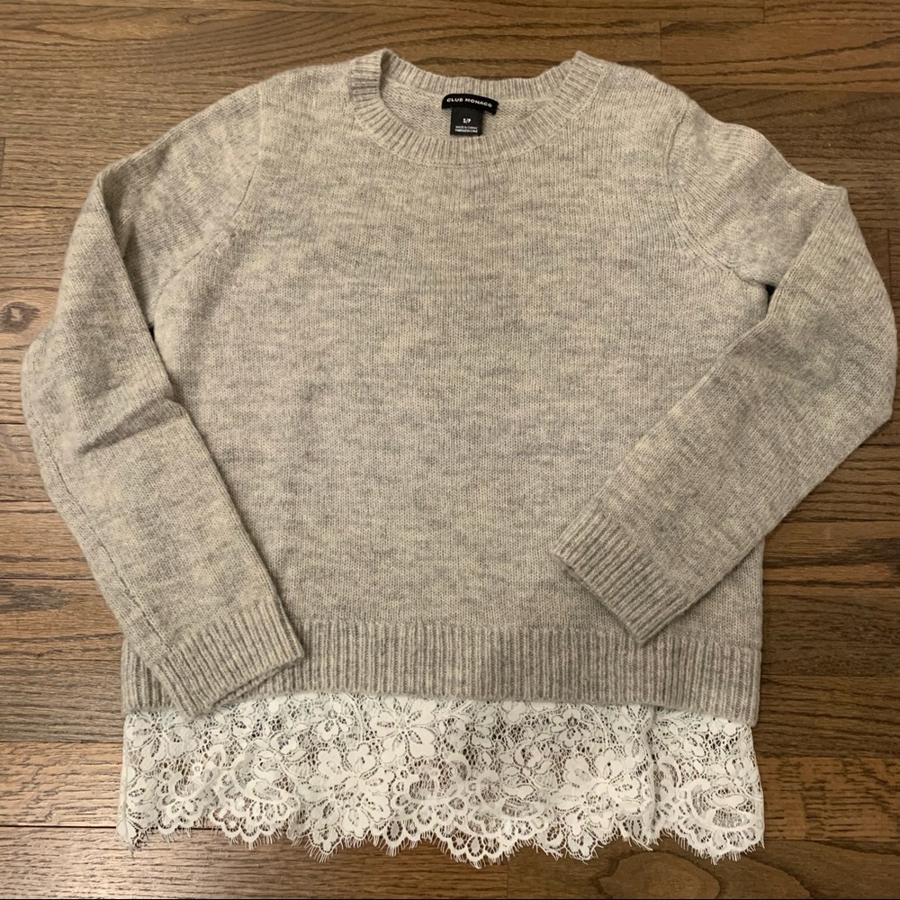 Club Monaco Lace Detail Sweater